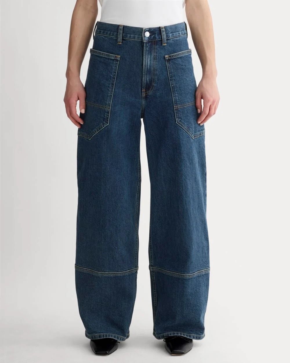 Everlane The Way-High Gardener Jeans 26 Regular Wide Leg Dark Wash